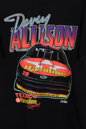 1992 Vintage NASCAR Davey Allison Car Racing Fluro Tee (L)