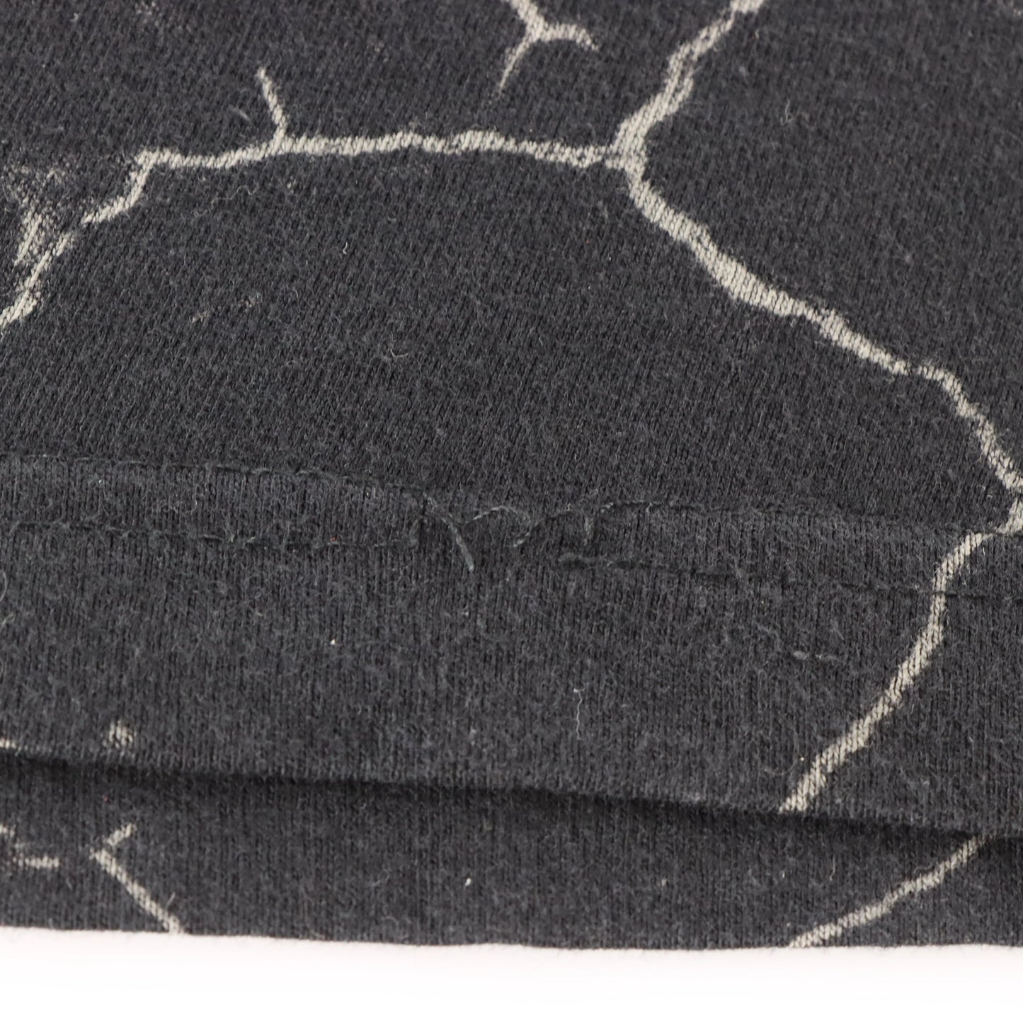 XZAVIER Rhinestone Winged Skulls & Sword All Over Print Black Y2K Tee (L-XL)