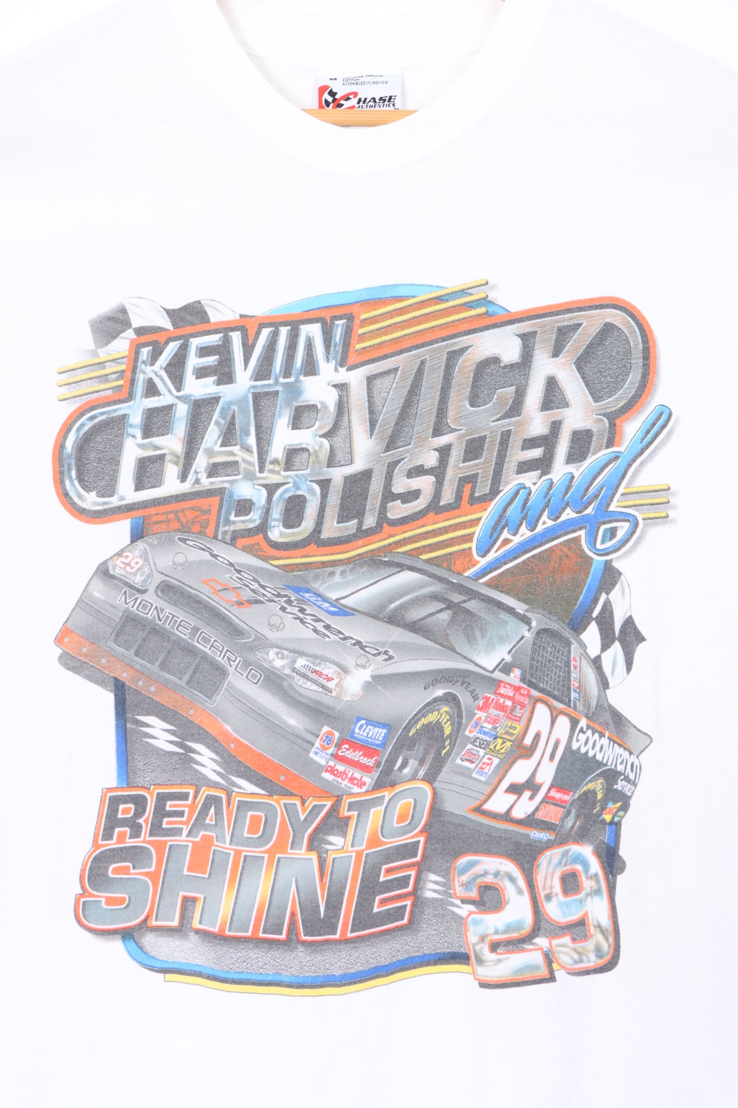 NASCAR Kevin Harvick "Polished Ready to Shine" Front Back T-Shirt (M-L)