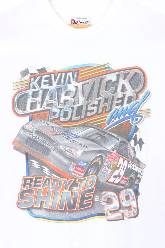 NASCAR Kevin Harvick "Polished Ready to Shine" Front Back T-Shirt (M-L) Vintage Sole Melbourne