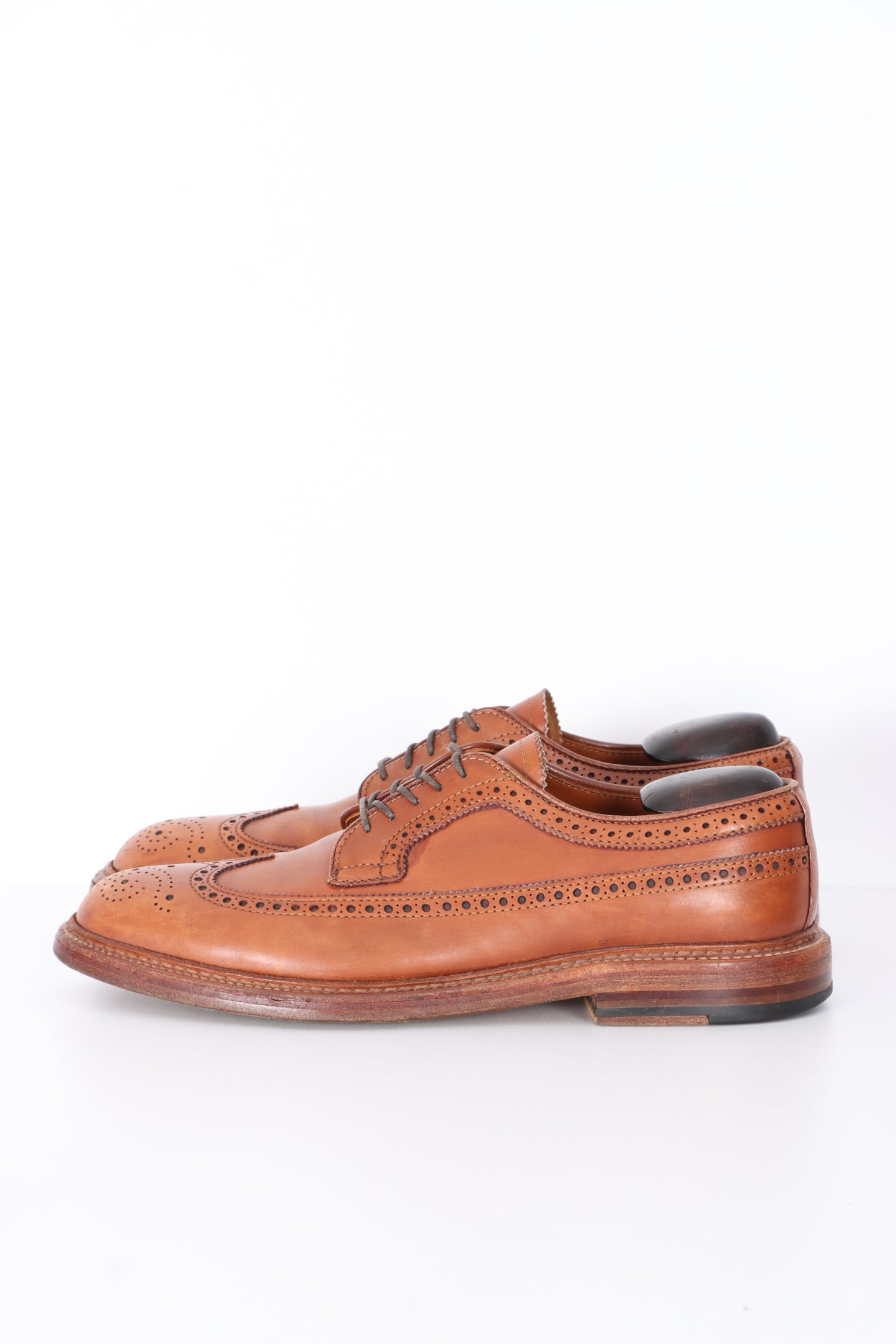 ALDEN J.Crew Tobacco Leather 97641 Long Wing Bluchers (8)