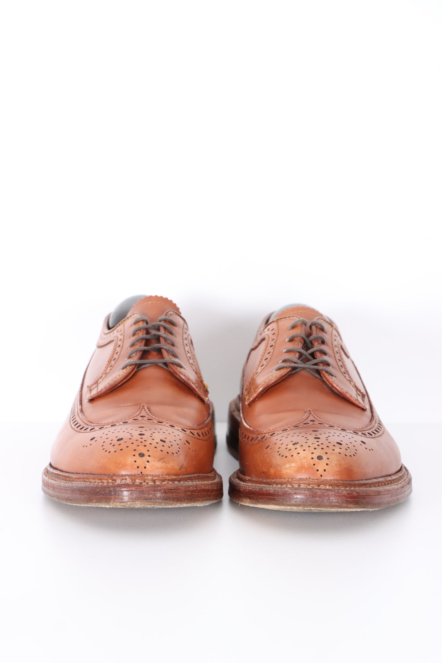 ALDEN J.Crew Tobacco Leather 97641 Long Wing Bluchers (8)