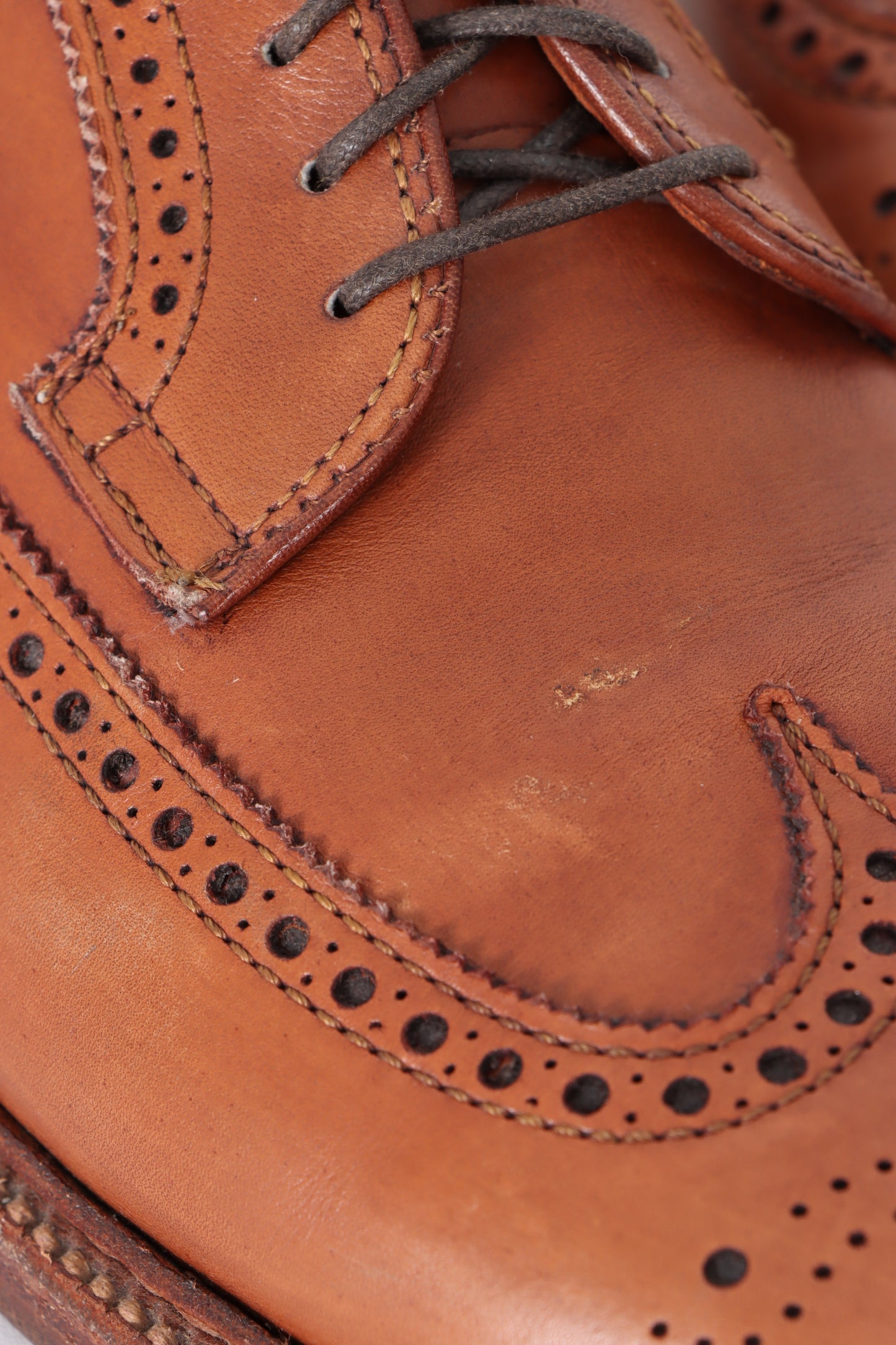 ALDEN J.Crew Tobacco Leather 97641 Long Wing Bluchers (8)