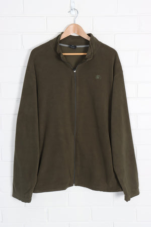 STARTER Green Khaki 1/4 Zip Fleece (XXXL)
