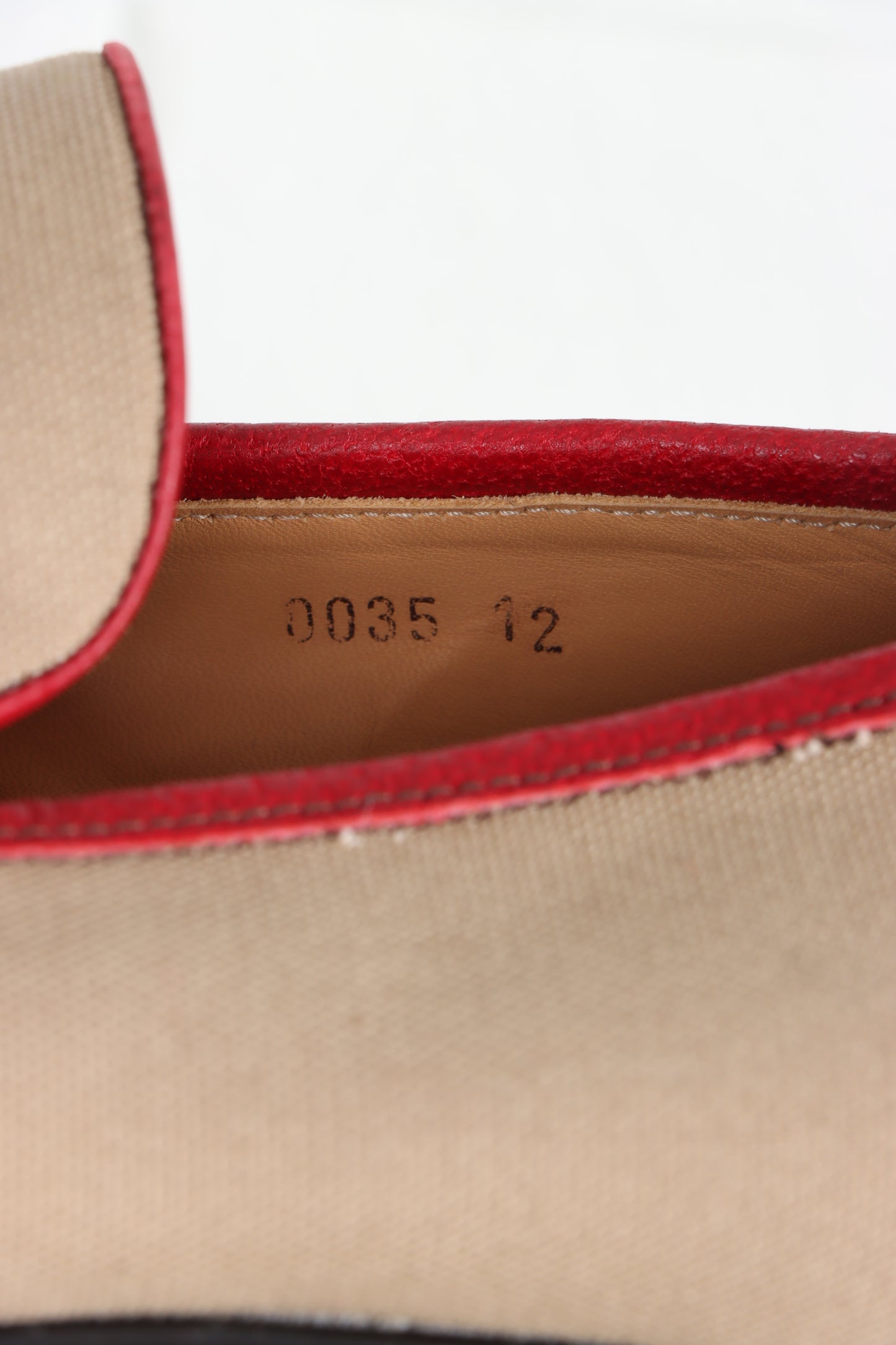 PRADA Beige & Red Loafers Italy Made (12)