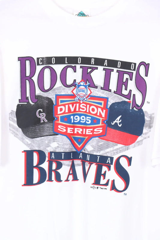 1995 Vintage Rockies Colorado MLB Baseball Caps Tee (L) Vintage Sole Melbourne