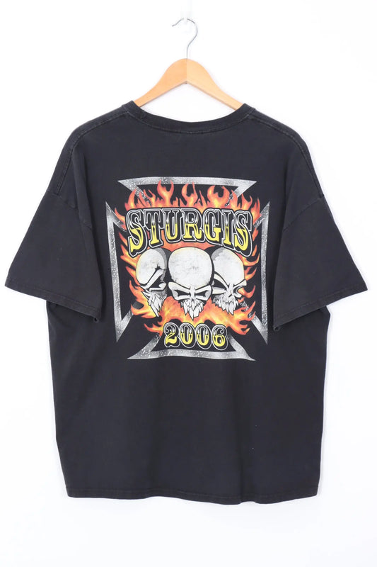 Easyriders Bike Show Sturgis Skulls & Flame Graphic Tee (XL-XXL) Vintage Sole Melbourne
