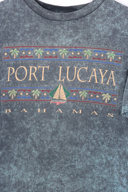Port Lucaya Bahamas Glitter Tie-Dye Destination Tee (M)