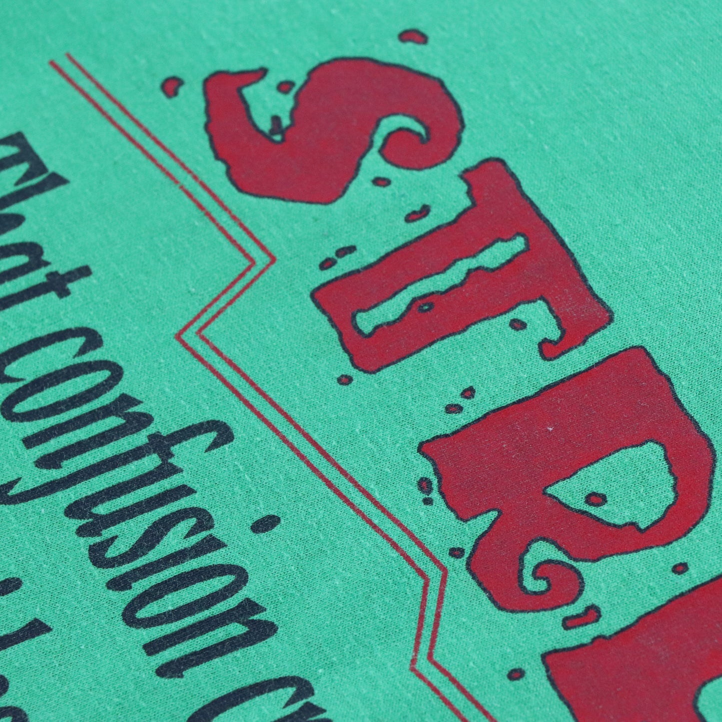 Vintage 'STRESS' Comic Definition Single Stitch Green T-Shirt (M) Vintage Sole Melbourne