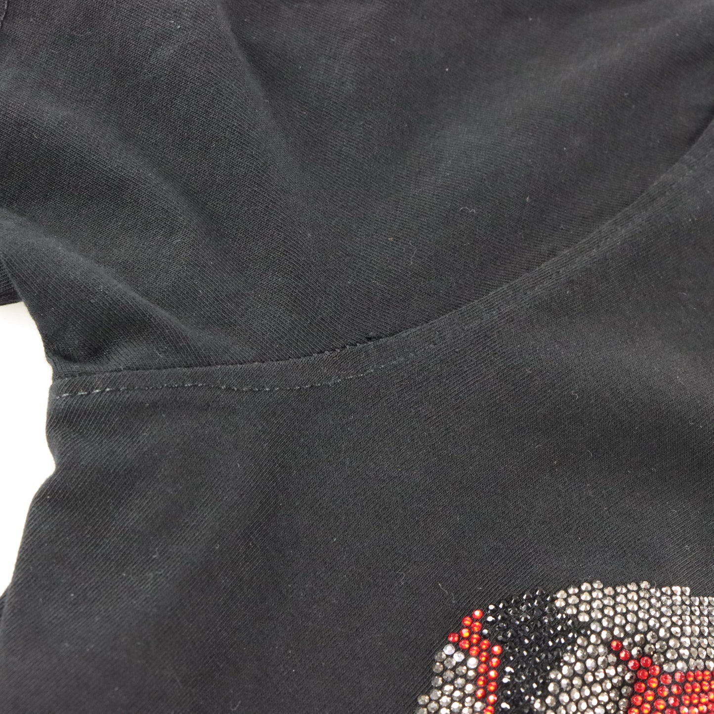 PHILIPP PLEIN Embellished Silver & Red Skull Black T-Shirt (M) Vintage Sole Melbourne