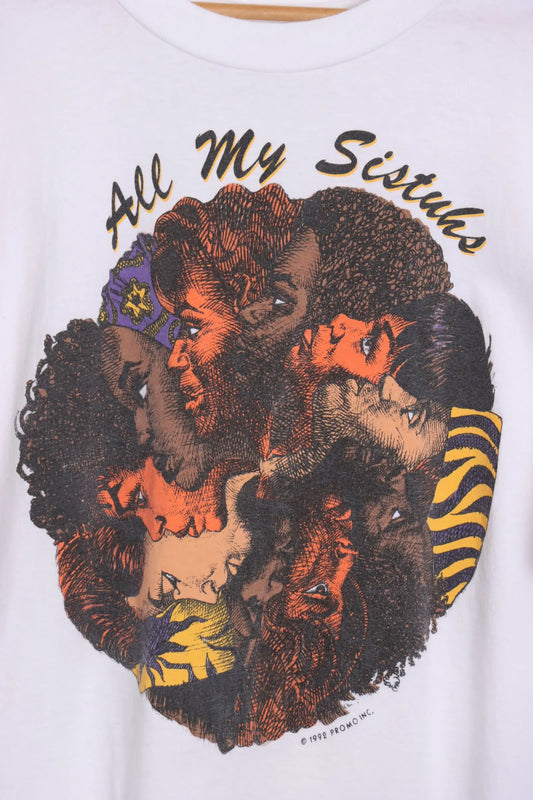 1992 All My Sistuhs Women Community Group USA Made Tee (M-L) Vintage Sole Melbourne