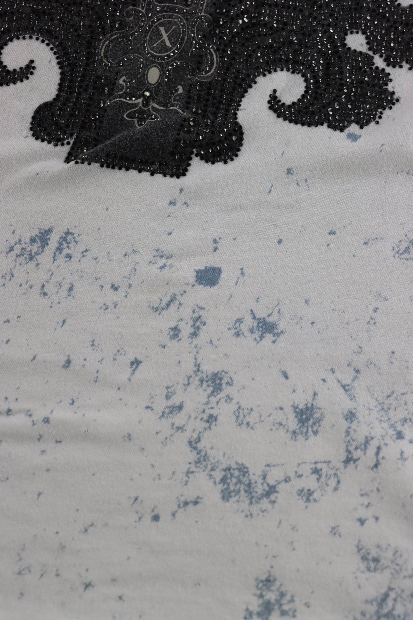 Y2K Xzavier Diamante Blue Black & White USA Made Tee (L)