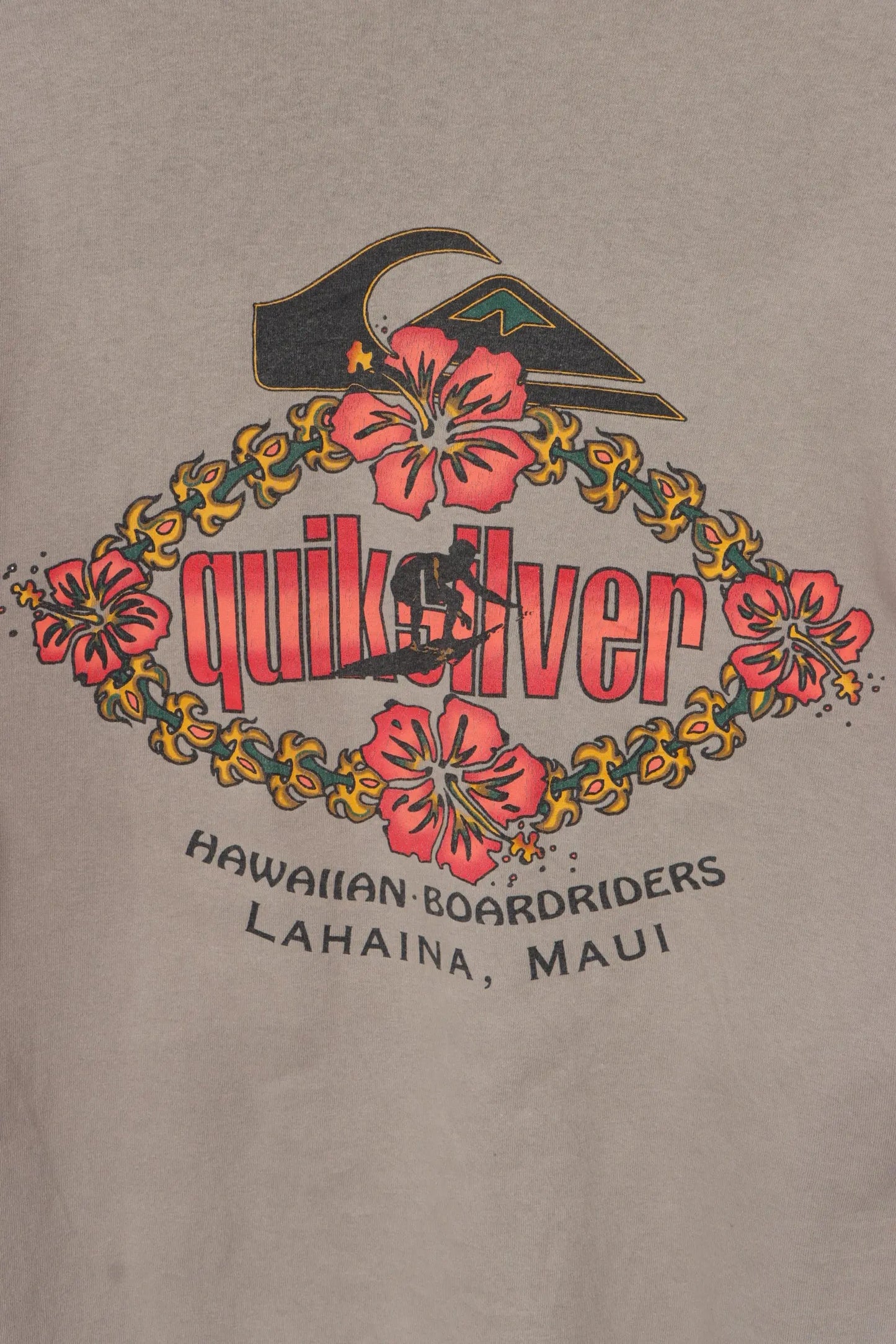 QUIKSILVER Surf Hawaii Boardriders Hibiscus Tee USA Made (M) Vintage Sole Melbourne