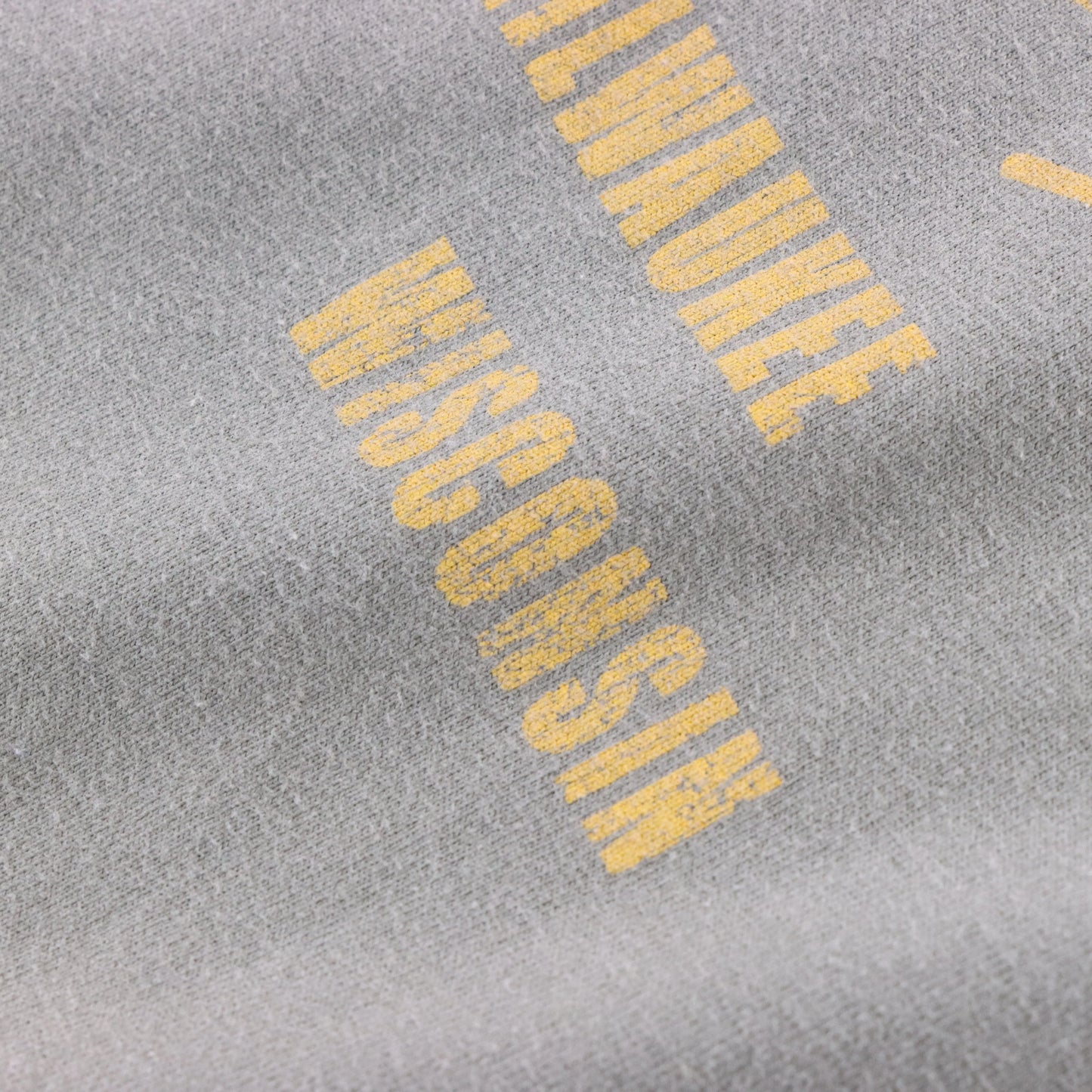 HARLEY DAVIDSON Khaki & Mustard Yellow Embroidered Logo Milwaukee Ringer Tee USA Made (L)