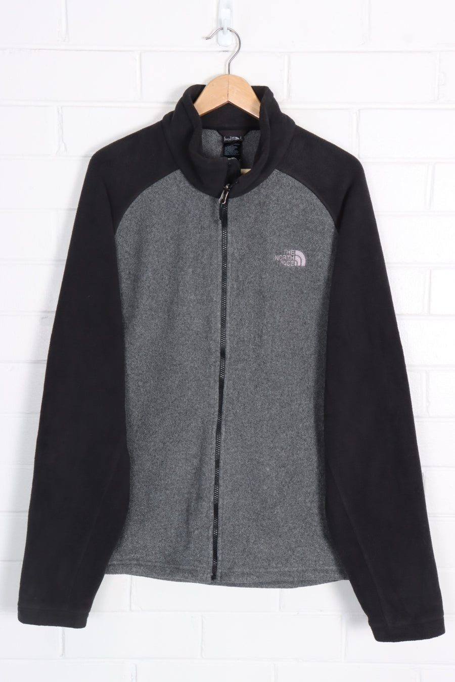 THE NORTH FACE Two Tone Grey Zip Up Fleece (XL)