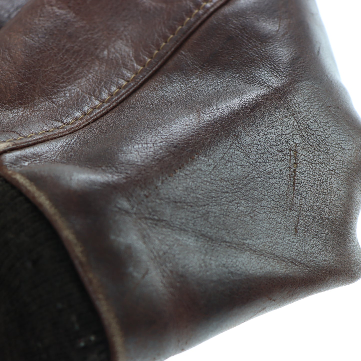 Vintage SCHOTT 70s Brown Leather Flight Jacket IS-674-MS (L)