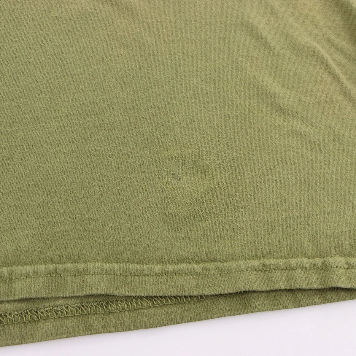 NIKE Khaki Green & White Embroidered Swoosh Logo Tee (L) Vintage Sole Melbourne