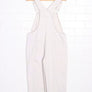 Long White Cotton Workwear Overalls (S)