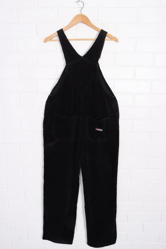 UNION BAY Black Corduroy Long Workwear Overalls (M) - Vintage Sole Melbourne