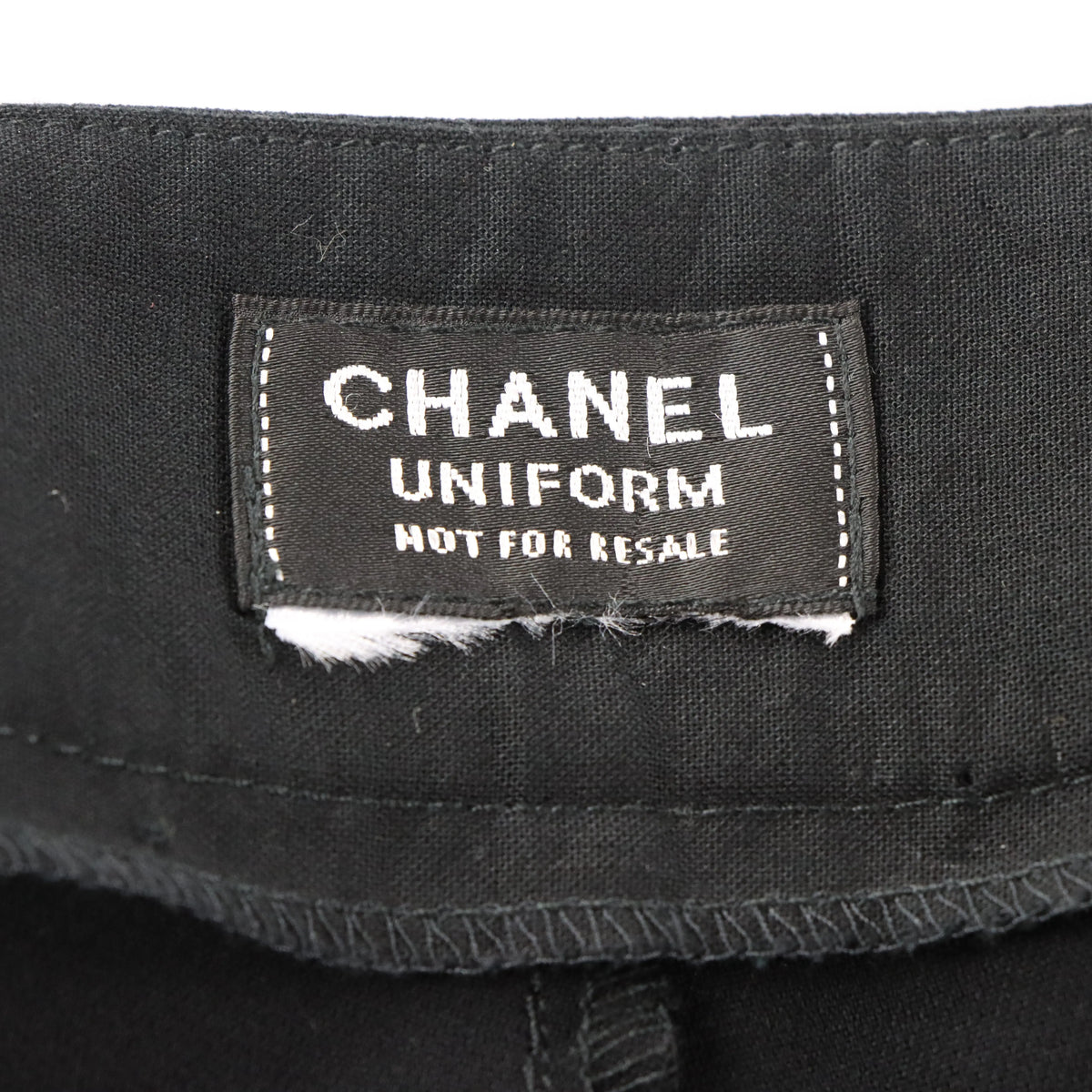 CHANEL Black 'CC' Logo Button Straight Leg Pants (Women's 10) Vintage Sole Melbourne