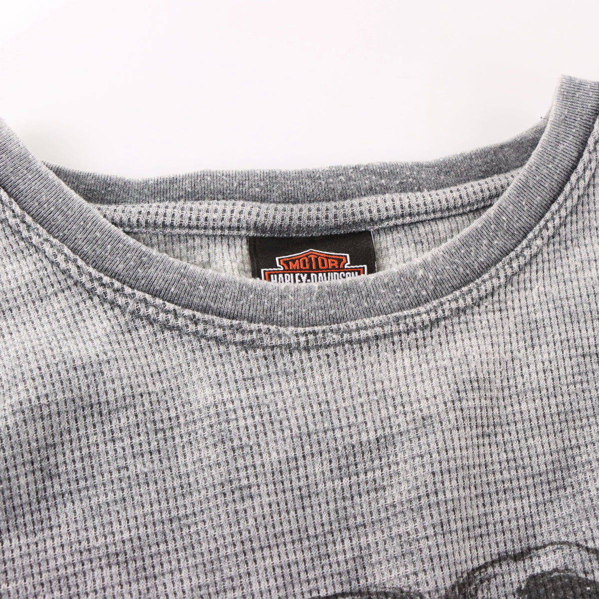 Vintage HARLEY DAVIDSON Alabama Grey Long Sleeve Waffle Thermal Tee (XL) Vintage Sole Melbourne