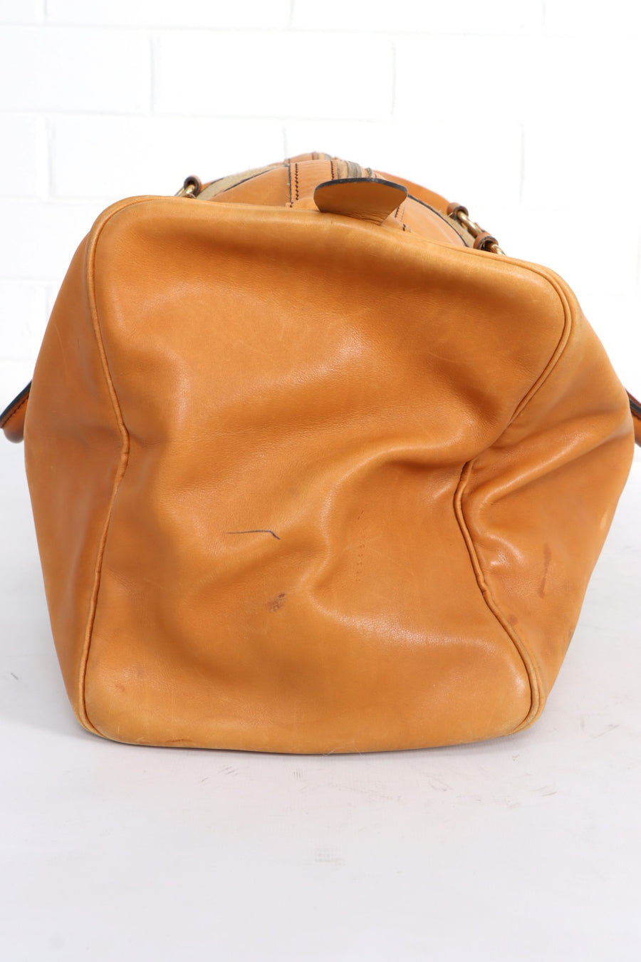 Vintage CHRISTIAN DIOR BAGAGES Leather & Suede 'Boston' Duffle Bag