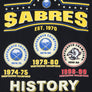 NHL Buffalo Sabres Championship History Front Back T-Shirt (M-L)