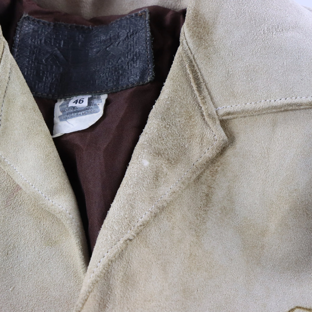 Vintage CREACIONES Hand-Tooled Beige Suede Western Fringe Jacket (XL) Vintage Sole Melbourne