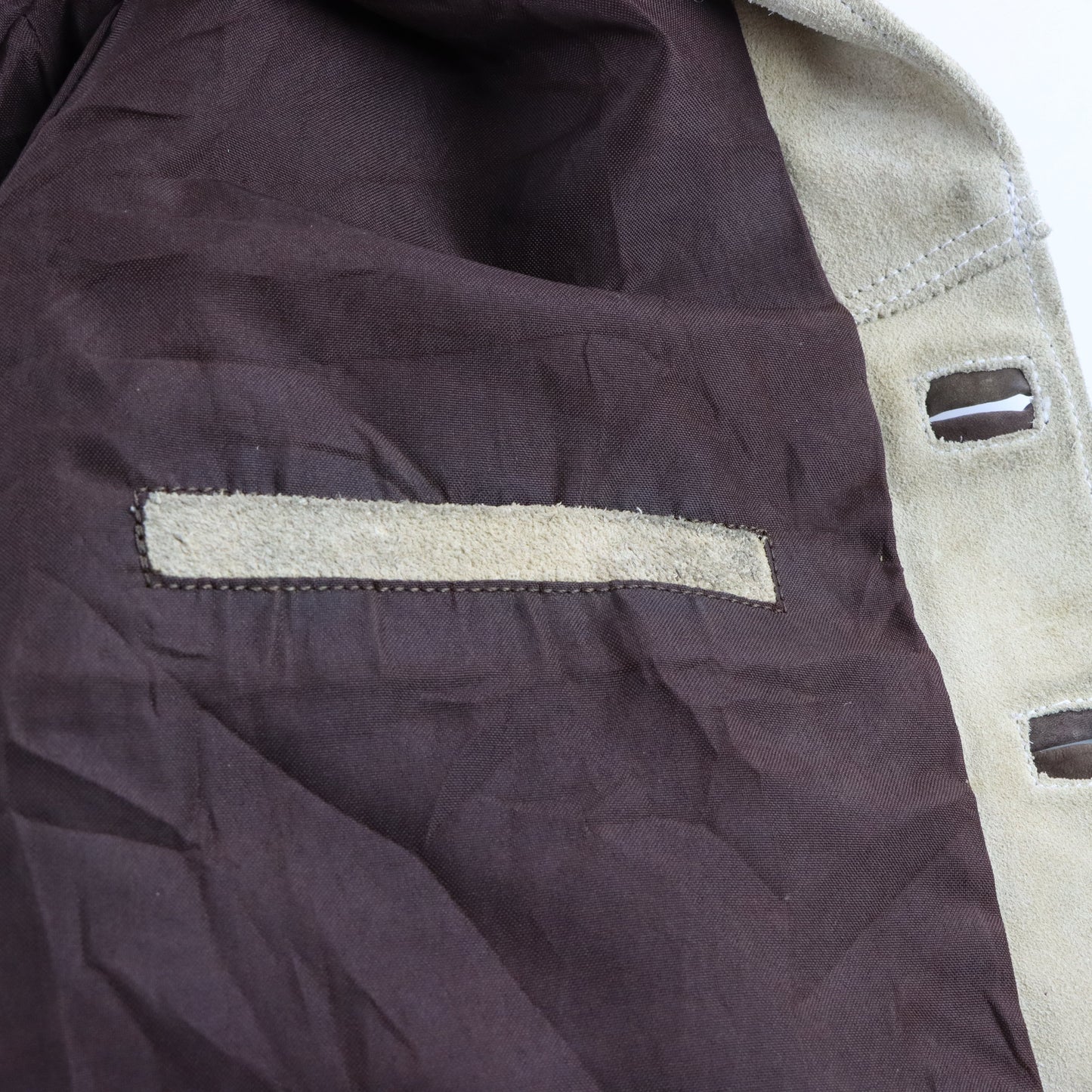 Vintage CREACIONES Hand-Tooled Beige Suede Western Fringe Jacket (XL) Vintage Sole Melbourne