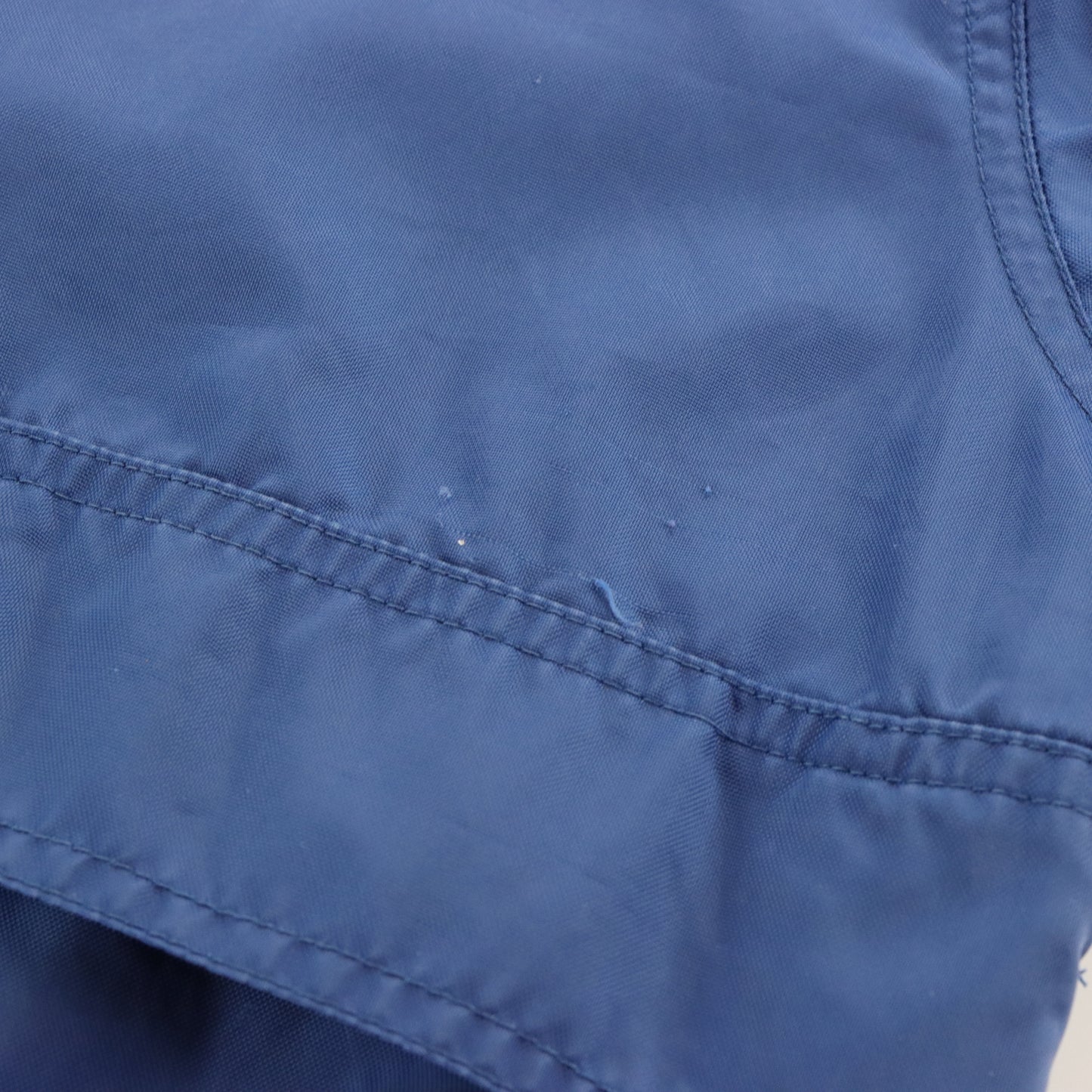 Vintage NIKE Blue & White Embroidered Swoosh Convertible Hood 1/4 Zip Windbreaker (M) Vintage Sole Melbourne