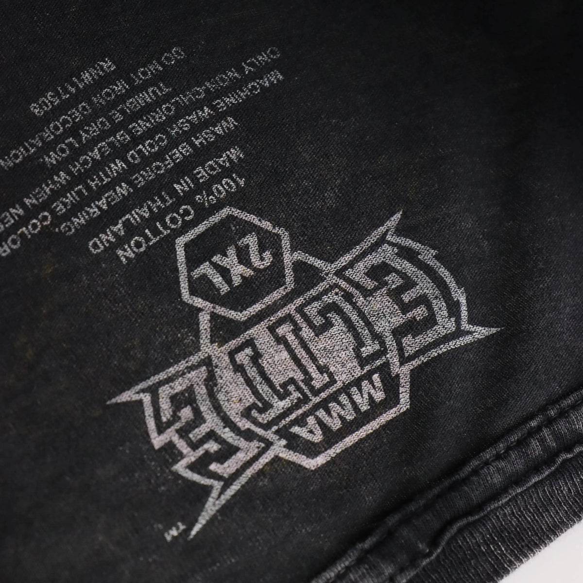 ELITE MMA Y2K Skull Grunge Yellow & Grey Faded Vintage T-Shirt (XXL) Vintage Sole Melbourne