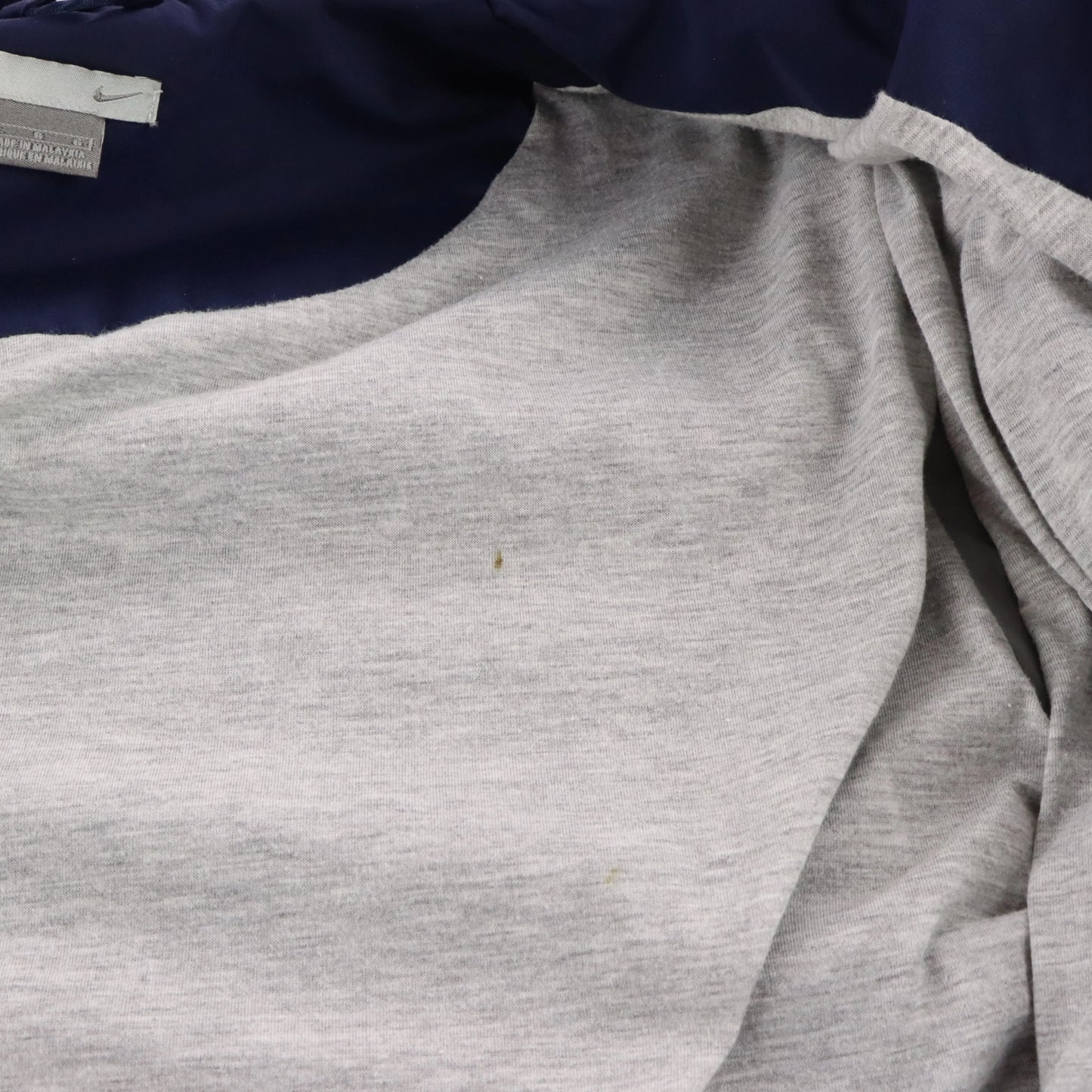 Vintage NIKE Embroidered Logo Navy Blue Colour Block Windbreaker Jacket (L)