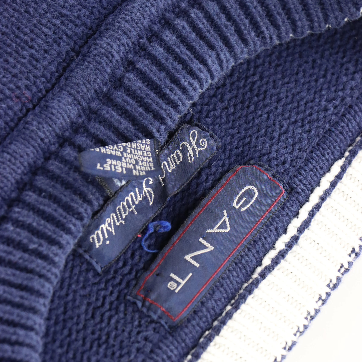 Vintage GANT Block Colour Anchor Hand Intarsia Knit Sweater (XL) Vintage Sole Melbourne