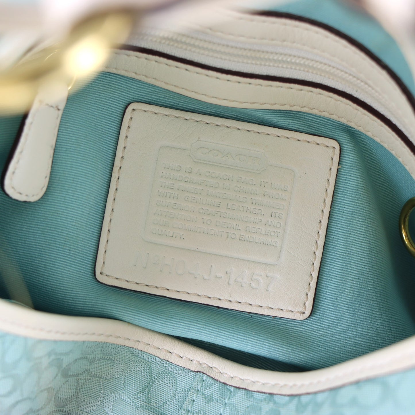 COACH 'Soho' 1457 Signature Blue Jacquard Shoulder Bag