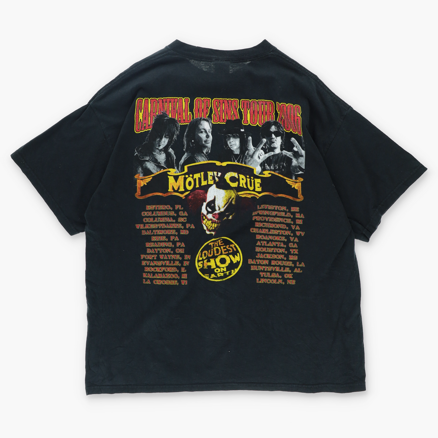 Mötley Crüe 'Carnival of Sins Tour' Band Promo Music T-Shirt (XL)
