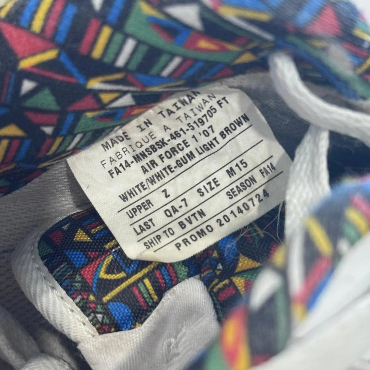 NIKE Air Force 1 'Urban Jungle / World Basketball Promo' SAMPLE Sneakers (15) Vintage Sole Melbourne