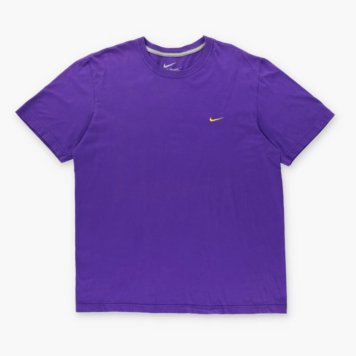 NIKE Purple & Yellow Regular Fit Embroidered Swoosh Logo Tee (XL-XXL) Vintage Sole Melbourne