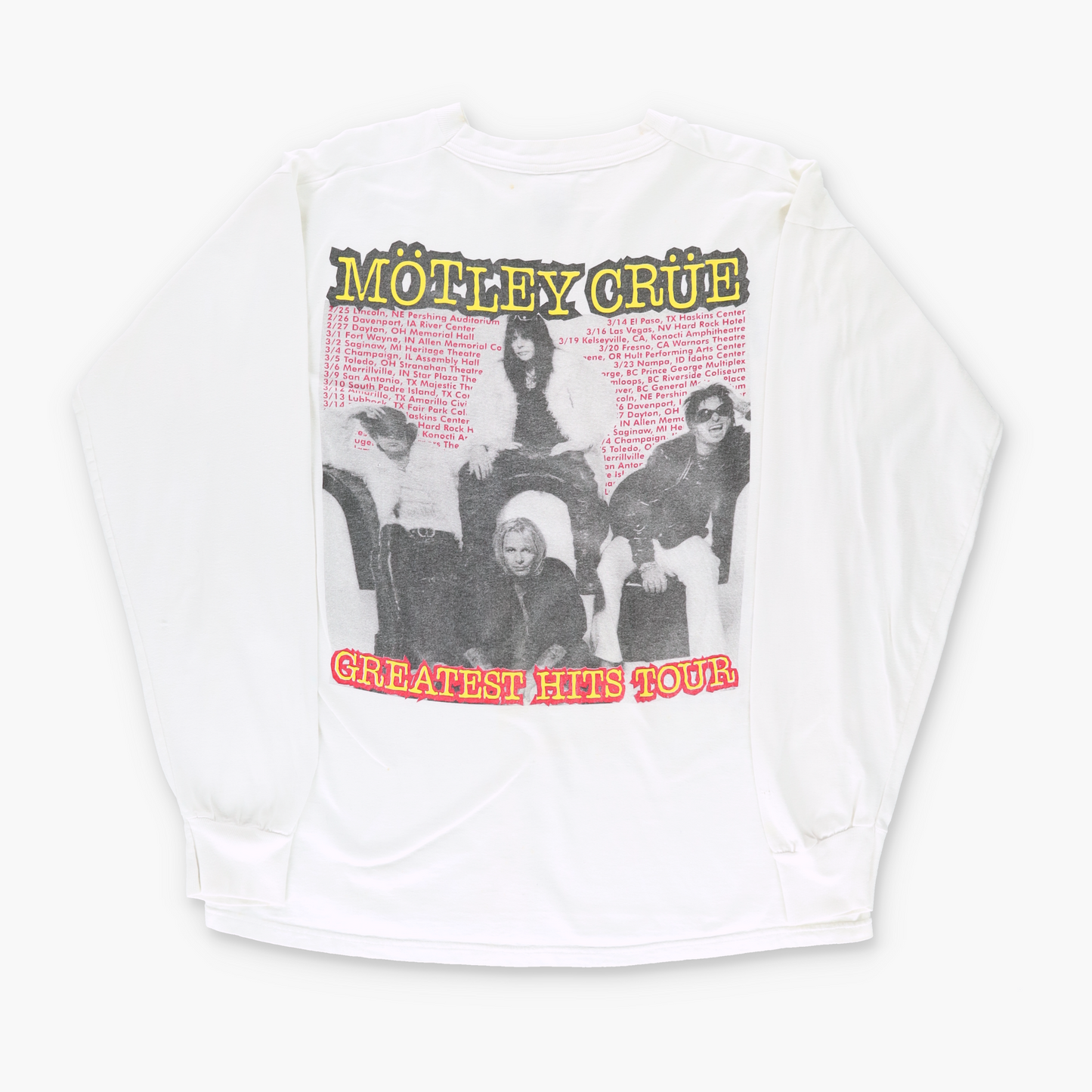 Motley Crue 1999 'Greatest Hits Tour' Cartoon Graphic Longsleeve (L-XL)
