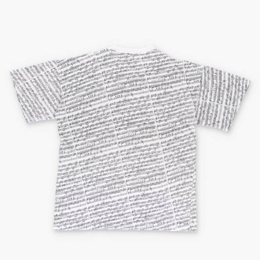 ALBERT ELOVITZ Sheet Music Graphic T-Shirt (M)