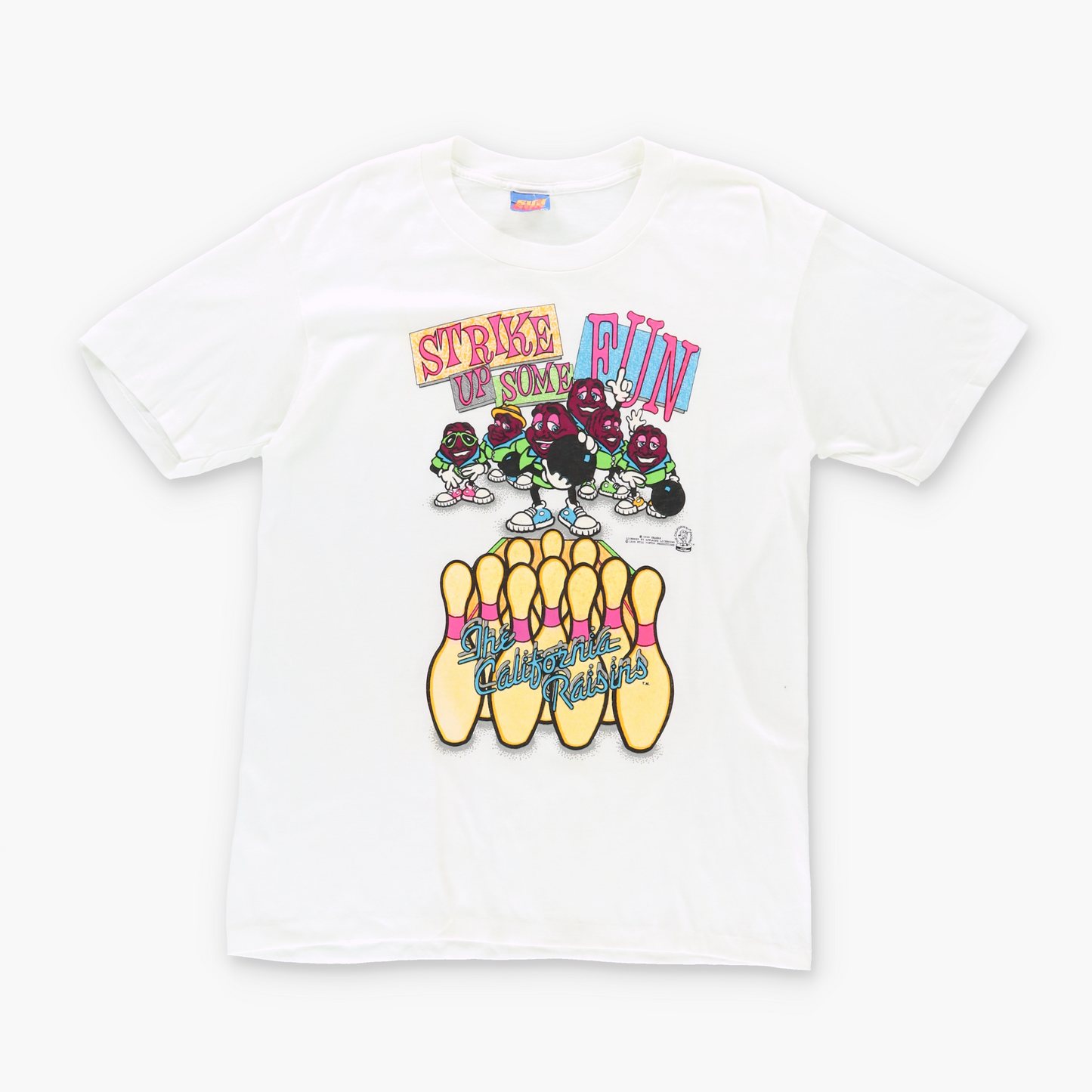 The California Raisins 'Strike up some fun' Bowling T-Shirt (M-L)