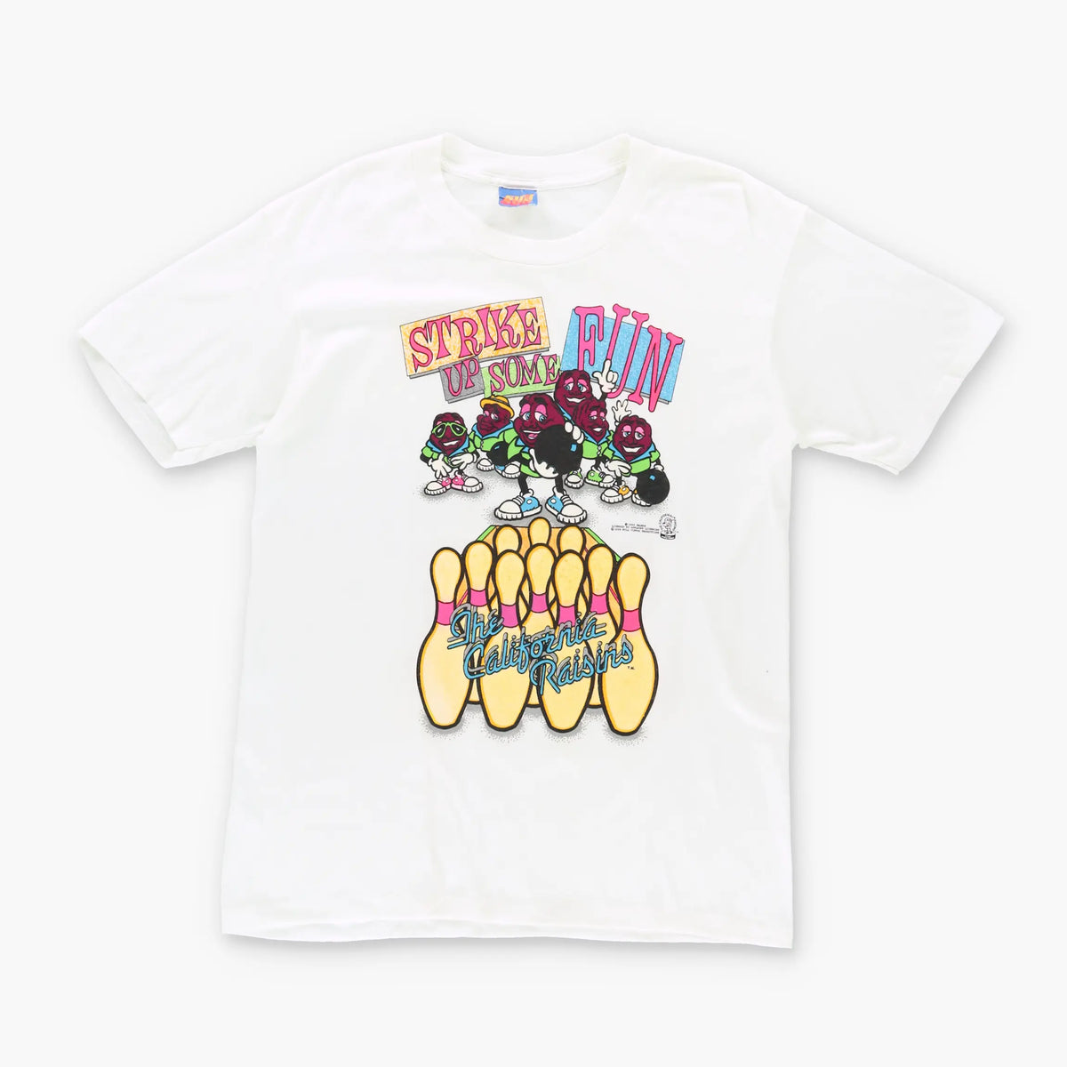 The California Raisins 'Strike up some fun' Bowling T-Shirt (M-L) Vintage Sole Melbourne