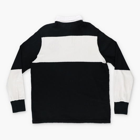 RALPH LAUREN POLO Collared Striped Rugby Jumper (XL)