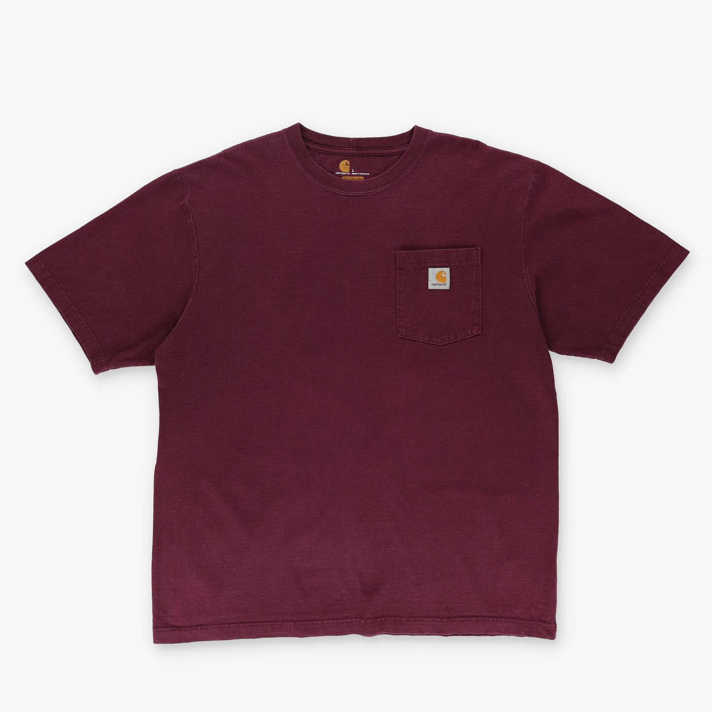 CARHARTT Maroon 'Original Fit' Pocket T-Shirt (L)