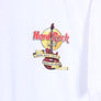 HARD ROCK CAFE Barcelona Statue Guitar Graphic Front Back Tee (S-M)