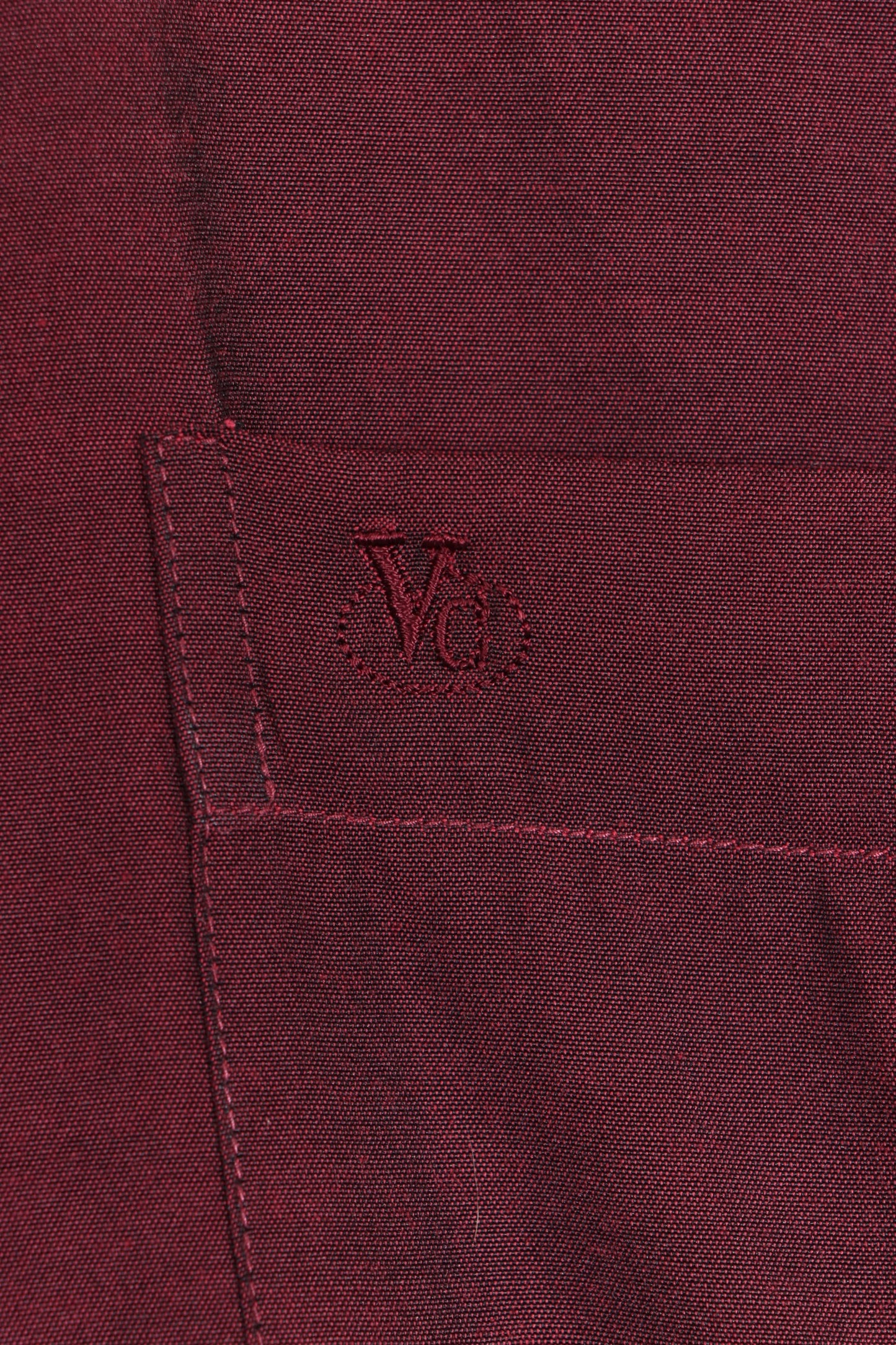 VALENTINO COUPEAU Maroon Short Sleeve Shirt (L) - Vintage Sole Melbourne