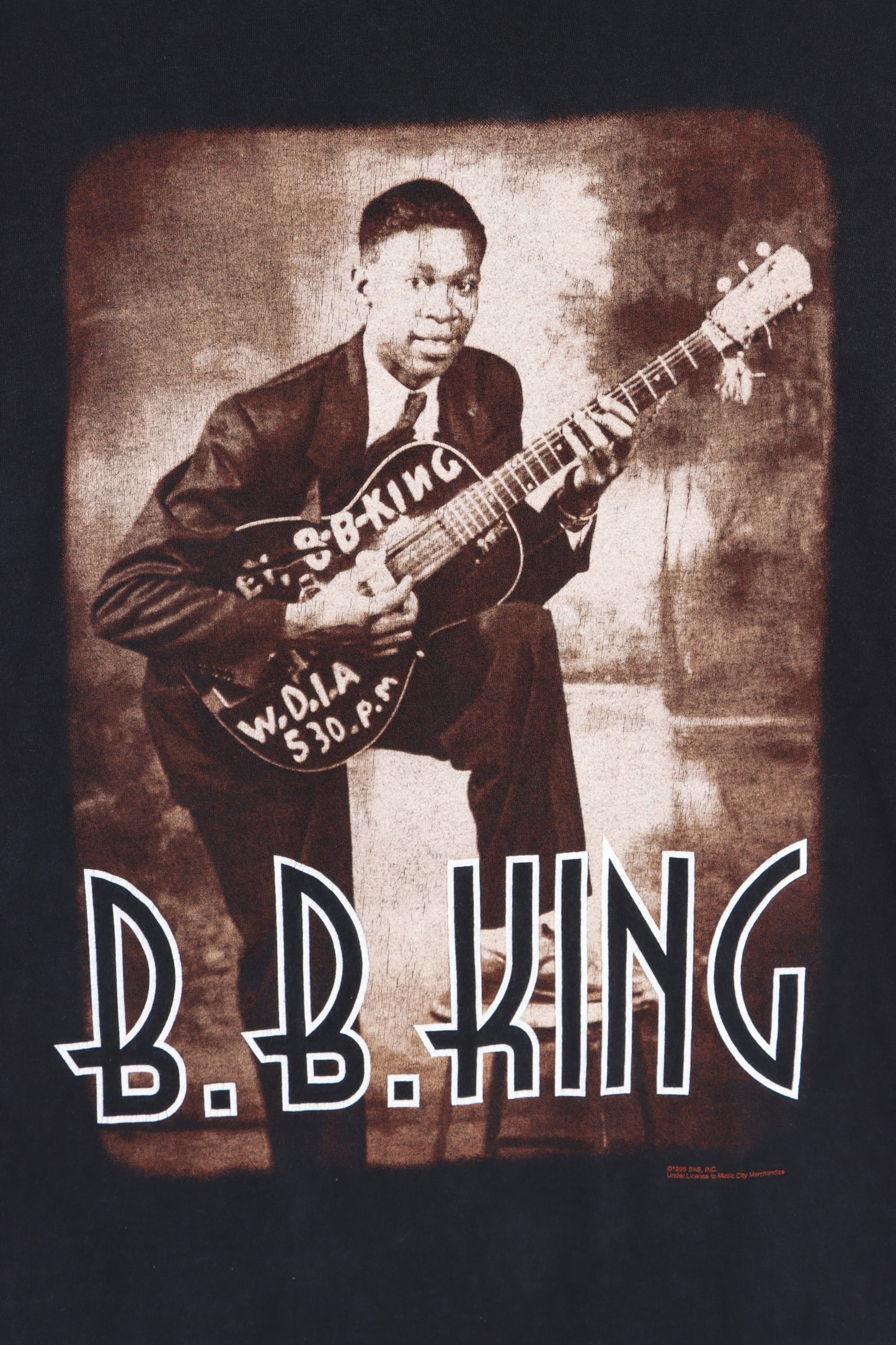 B.B. KING "of The Blues" 1996 World Tour Single Stitch T-Shirt (M-L) - Vintage Sole Melbourne