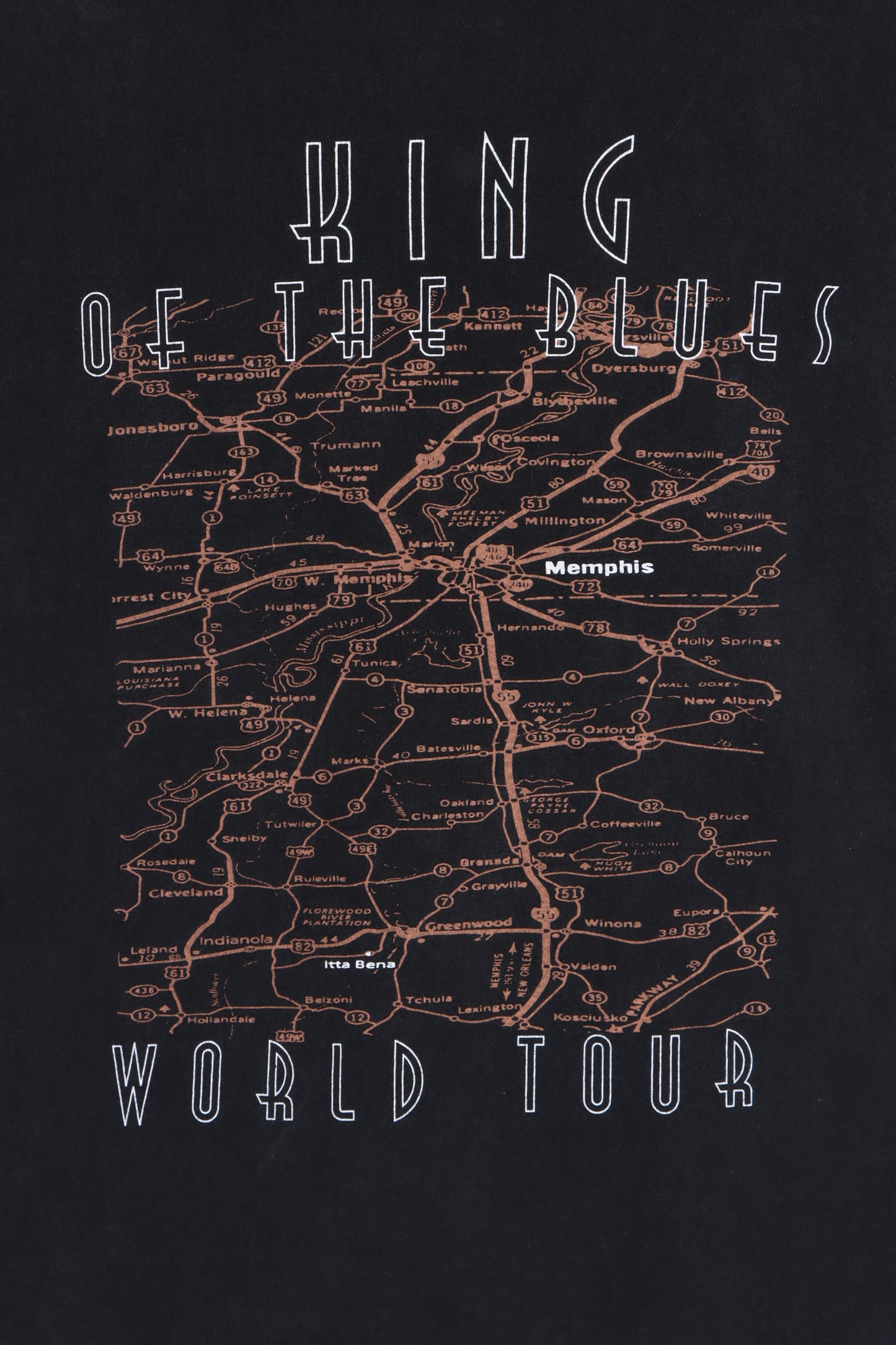 B.B. KING "of The Blues" 1996 World Tour Single Stitch T-Shirt (M-L) - Vintage Sole Melbourne