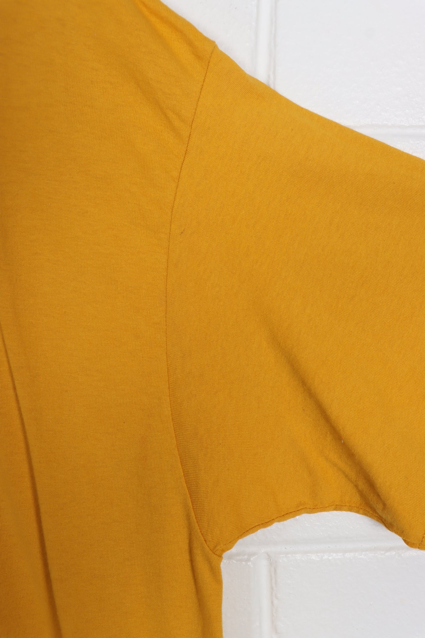 NIKE Mustard Embroidered Swoosh Logo USA Made Classic Tee (XL) - Vintage Sole Melbourne