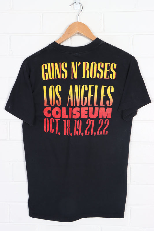 Guns N' Roses 1989 'Stoned in LA' Front Back T-Shirt USA Made (M) - Vintage Sole Melbourne