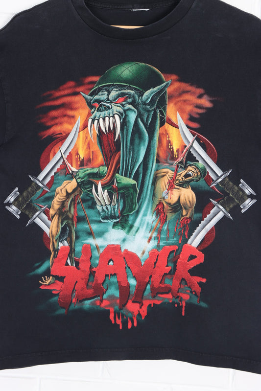 Slayer 'No Blood No Glory' Soldier 90s T-Shirt (L) - Vintage Sole Melbourne